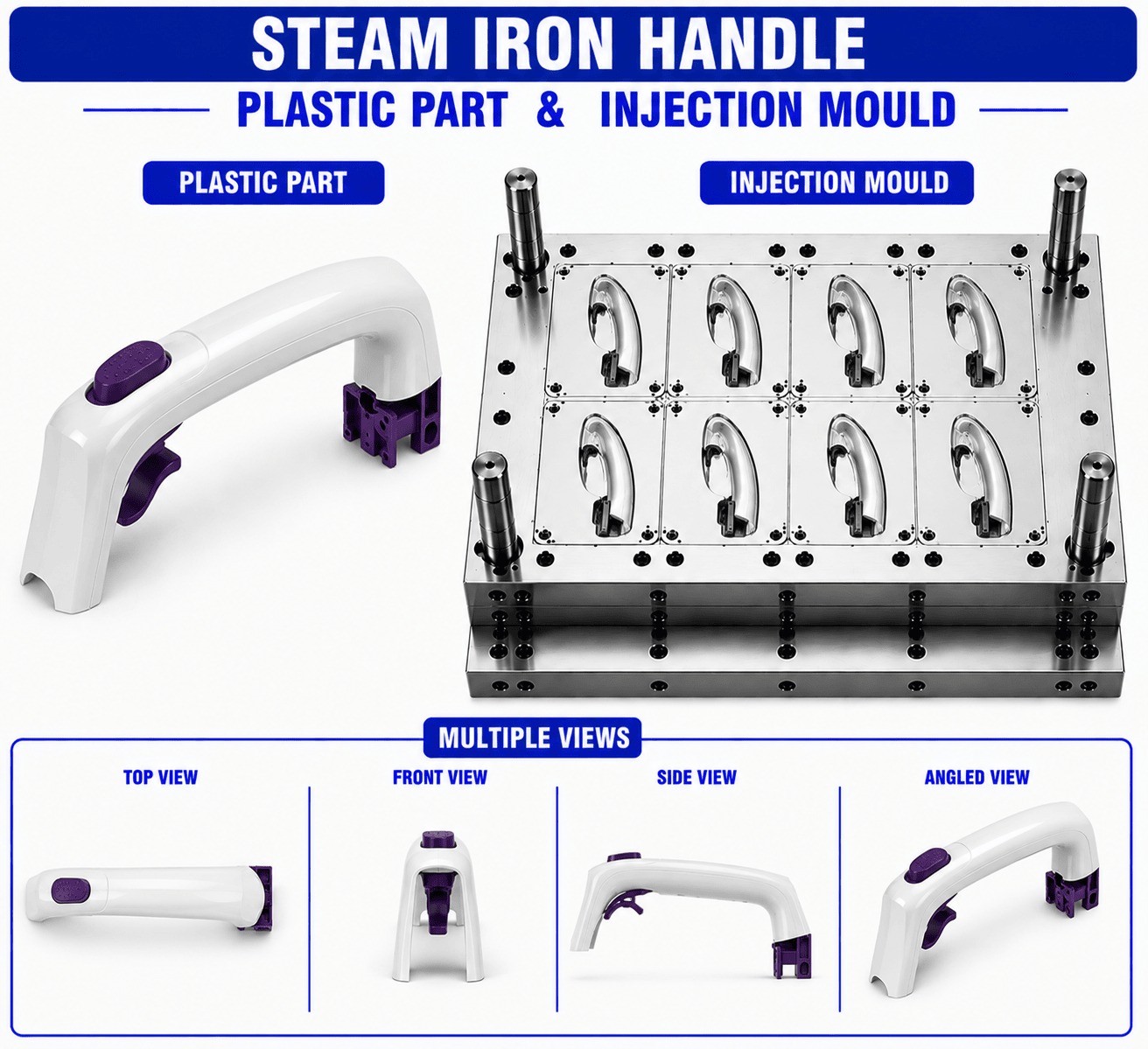 Steam Iron Plastic Handle Mould and Moulding Service